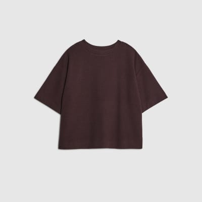 Brown Short Sleeve Cosy Boxy T-Shirt