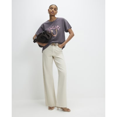 Brown Short Sleeve Cowgirl Horseshoe T-Shirt