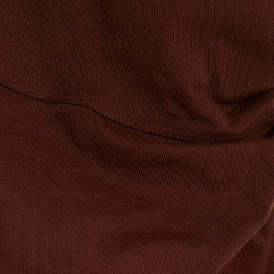 Brown Short Sleeve Drape Side T-shirt