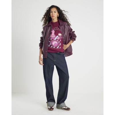 Brown Short Sleeve Patisserie Sketch T-shirt