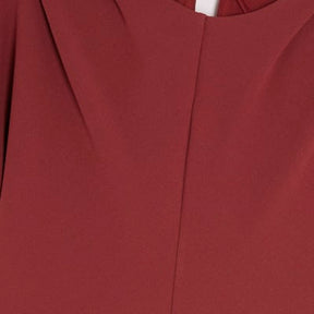 Brown Short Sleeve Ruched Mini Dress