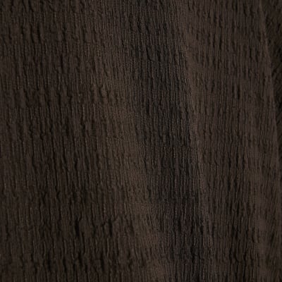 Brown Short Sleeve Textured Tie T-shirt