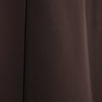 Brown Sleeveless Drape Mini Dress