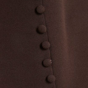 Brown Sleeveless Halter Neck Waistcoat