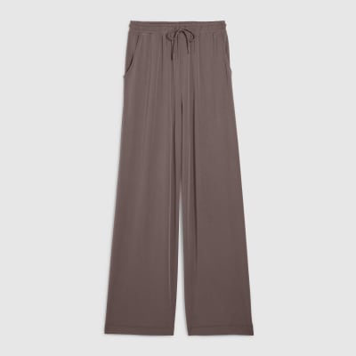 Brown Soft Touch Wide Leg Trousers