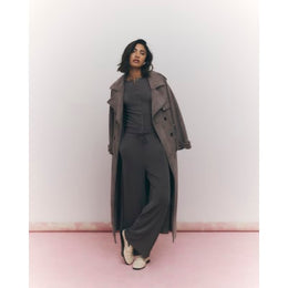 Brown Soft Touch Wide Leg Trousers