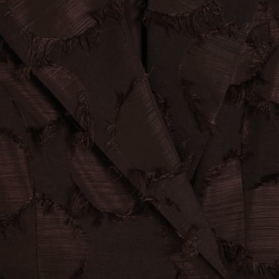 Brown Spot Fringe Longline Duster Coat