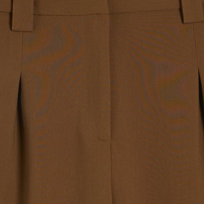 Brown Straight Leg Trousers