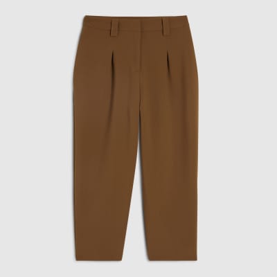 Brown Straight Leg Trousers