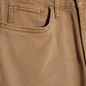 Brown Stretch Straight Leg Jeans