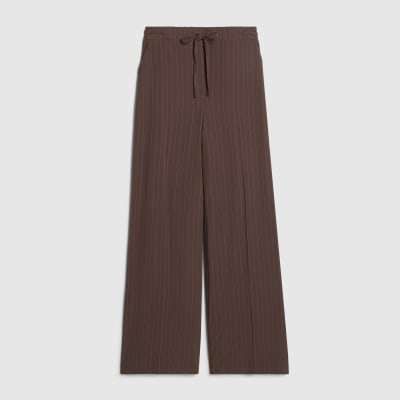 Brown Stripe Soft Tailored Trousers
