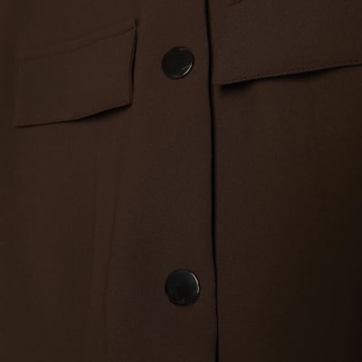 Brown Structured Boxy Trophy Jacket
