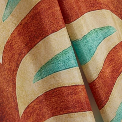 Brown Swirl Print Wide Leg Trousers