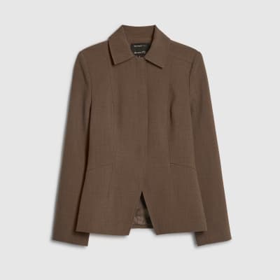 Brown Tailored Shacket