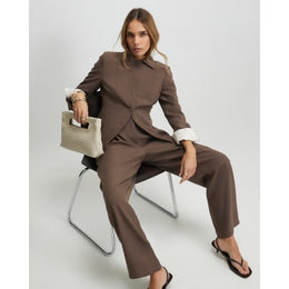 Brown Tailored Shacket