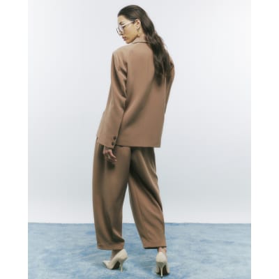 Brown Tapered Trousers