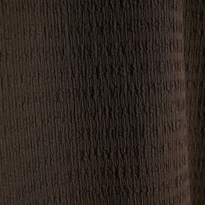 Brown Textured Wide Leg Trousers