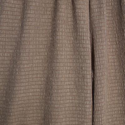 Brown Textured Wide Leg Trousers