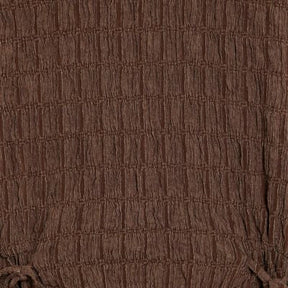 Brown Tie Side Textured Top