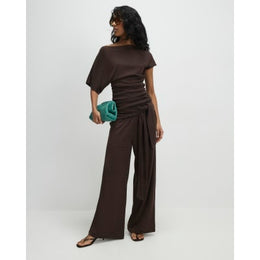 Brown Tie Waist Trousers