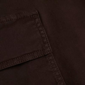 Brown Twill Cargo Bootcut Trousers