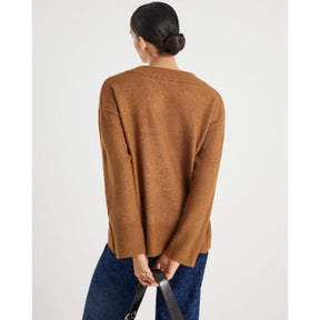 Brown V Neck Jumper