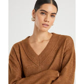 Brown V Neck Jumper