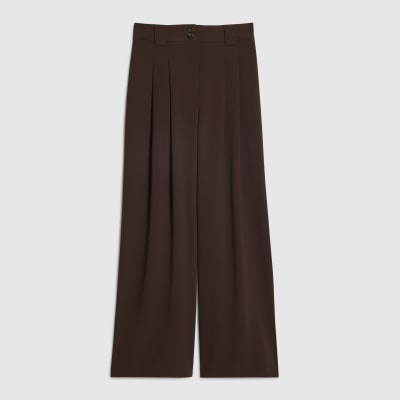 Brown Wide Leg Trousers