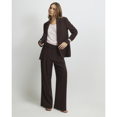 Brown Wide Leg Trousers