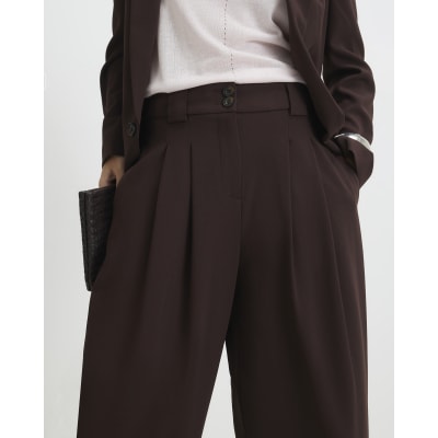 Brown Wide Leg Trousers