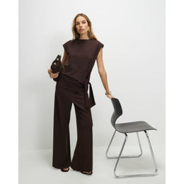 Brown Wide Leg Trousers