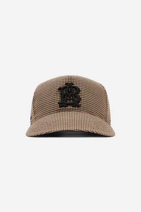 Monogram wool cap - puppytooth