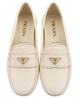 Buckskin-print embossed driving shoes