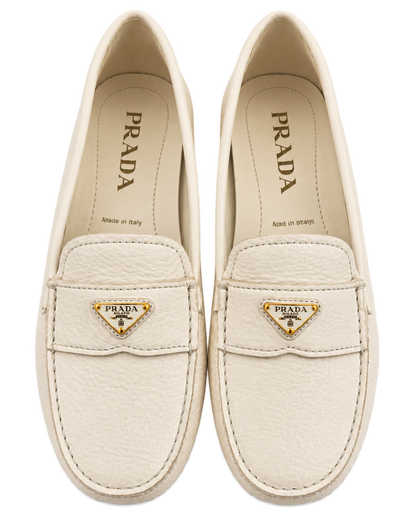 Buckskin-print embossed driving shoes