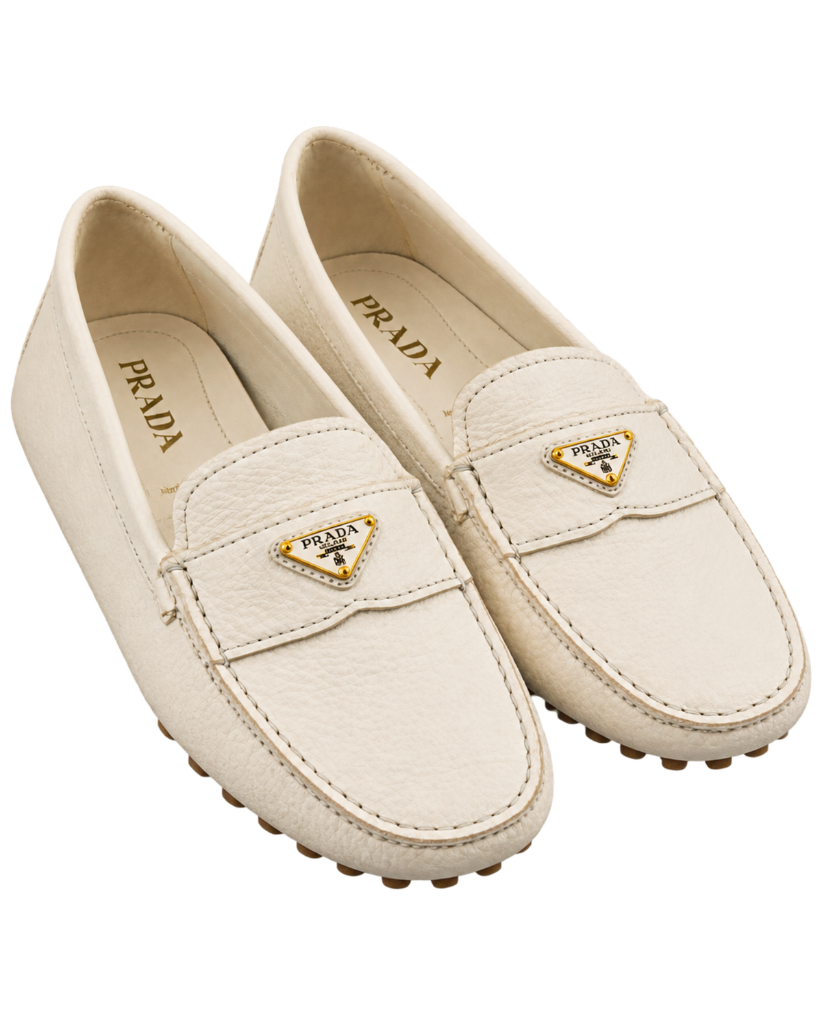 Buckskin-print embossed driving shoes