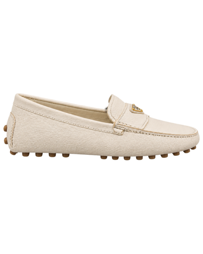 Buckskin-print embossed driving shoes