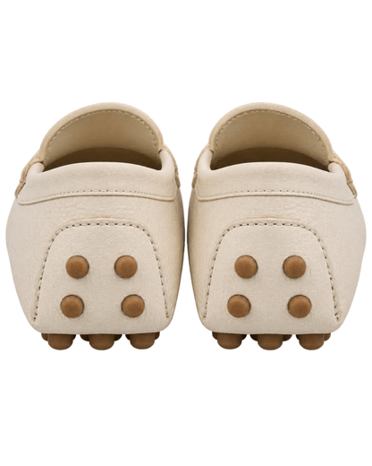 Buckskin-print embossed driving shoes
