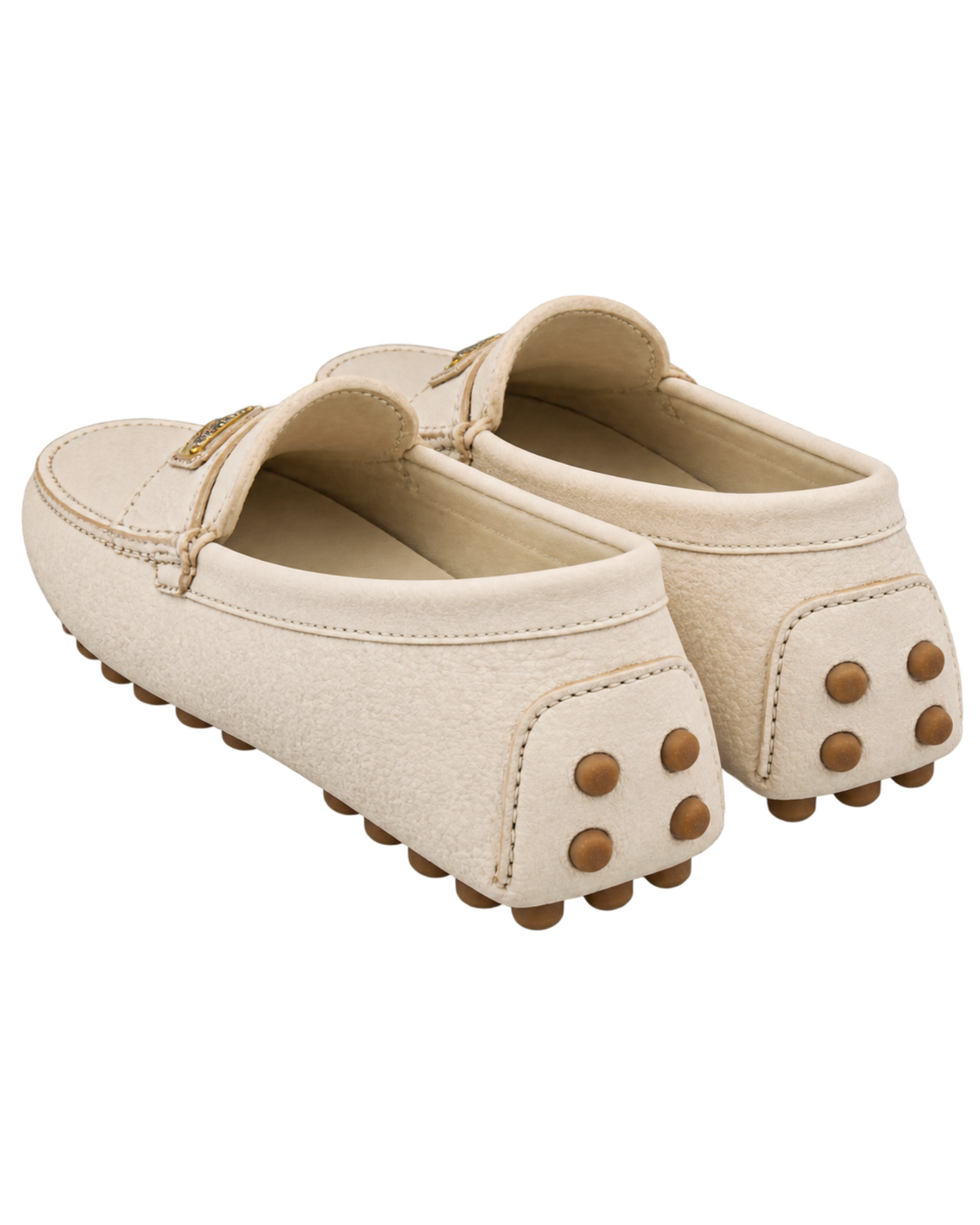 Buckskin-print embossed driving shoes