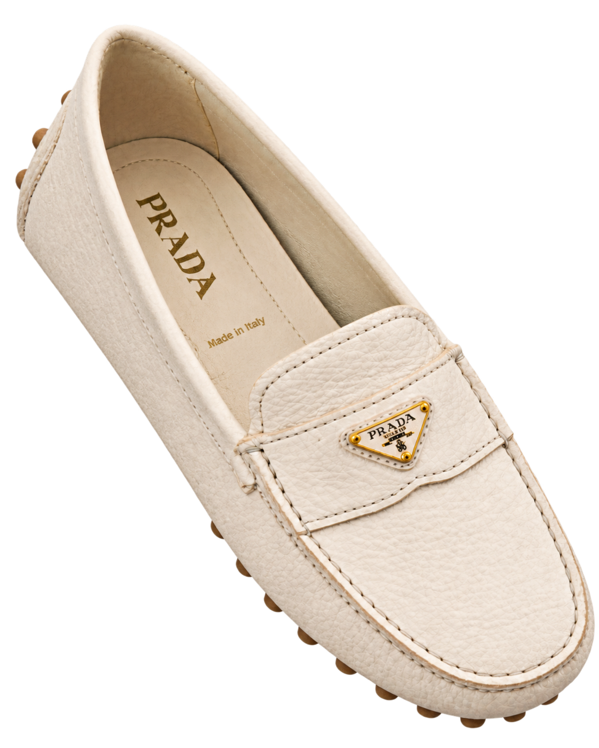 Buckskin-print embossed driving shoes