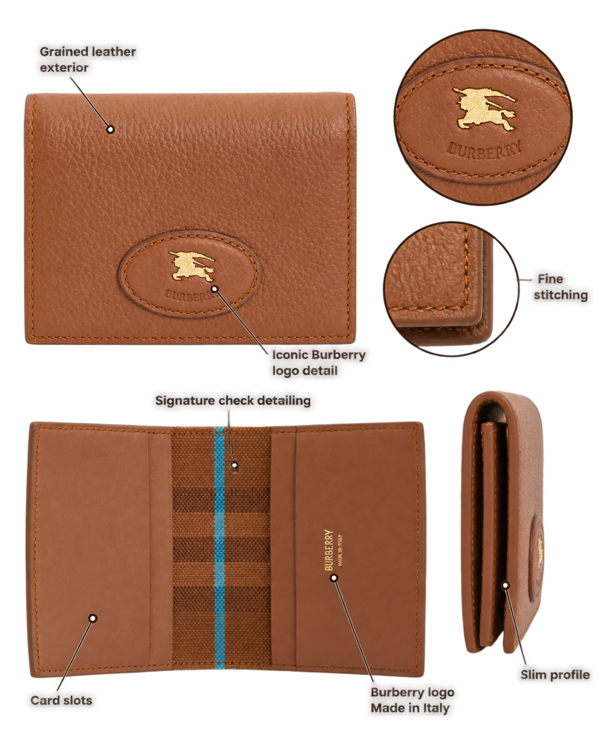 Burberry 26SS Bloomsbury Card Holder Wallet
