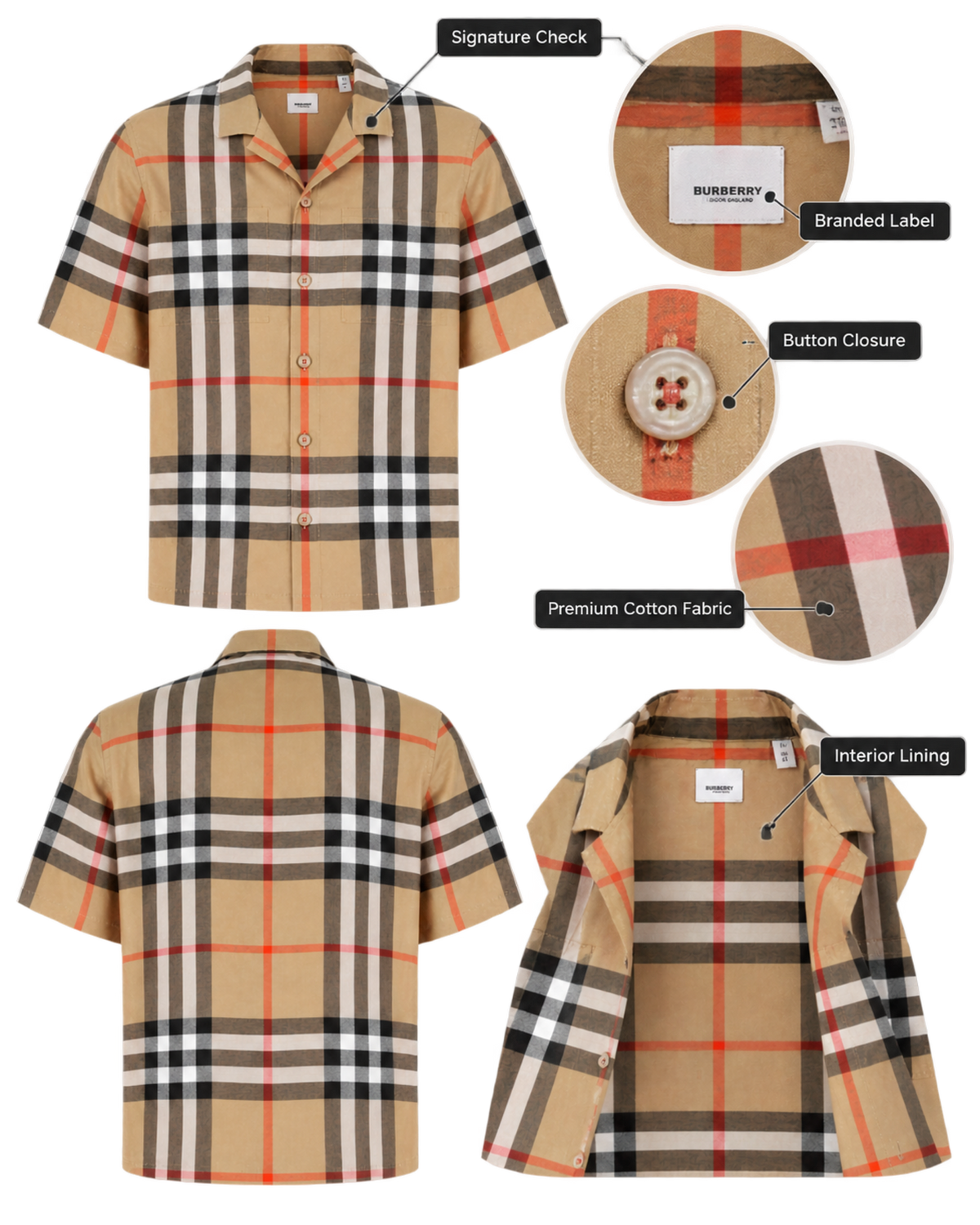 Burberry Beige Nova Check Shirt