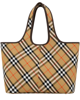 Burberry Beige Vintage Check Medium Tote Bag