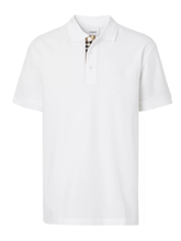 Burberry Branded Circle Logo White Polo Shirt