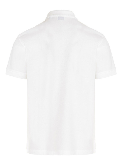 Burberry Branded Circle Logo White Polo Shirt