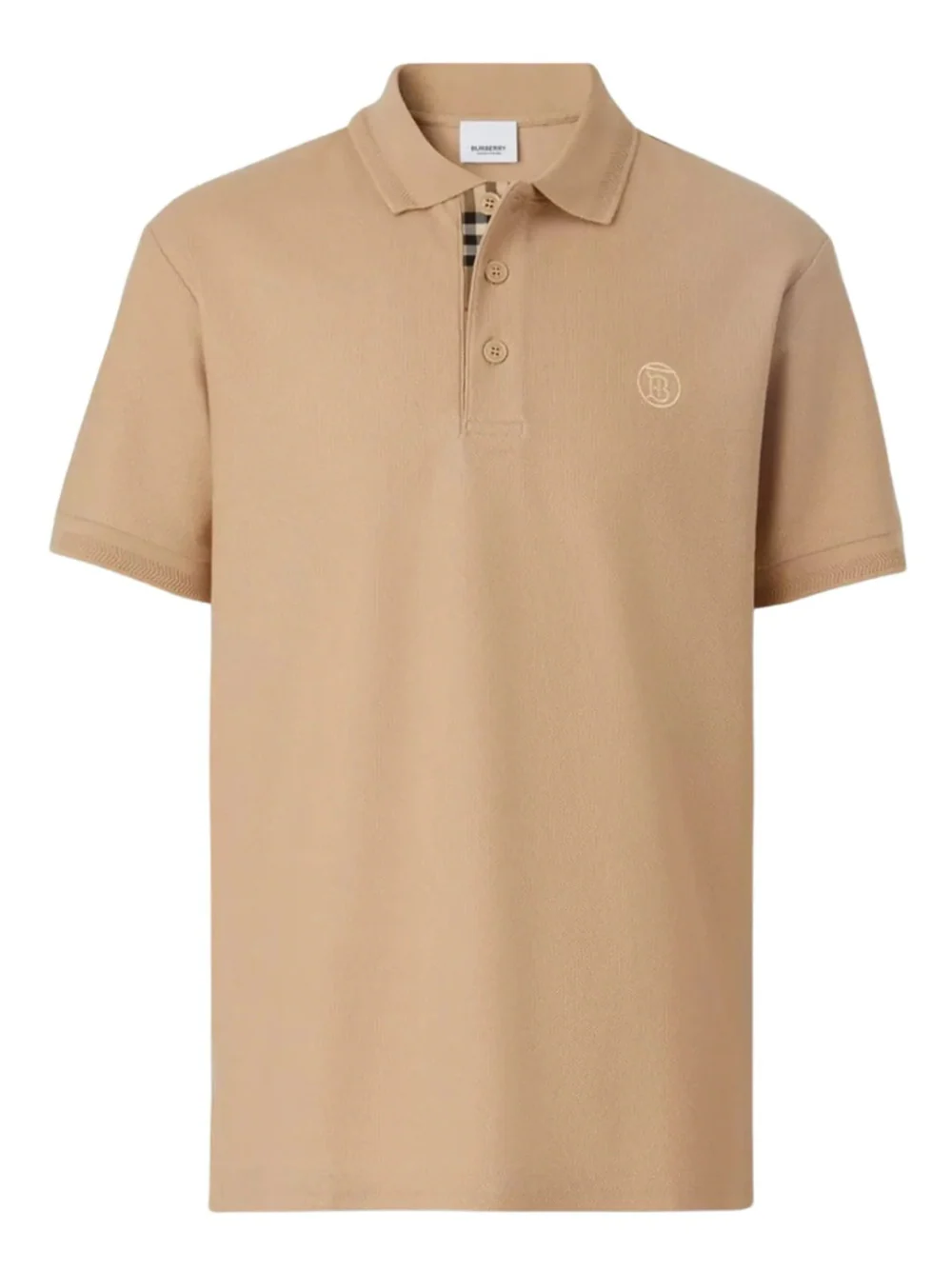 Burberry Branded Circle Logo Camel Beige Polo Shirt