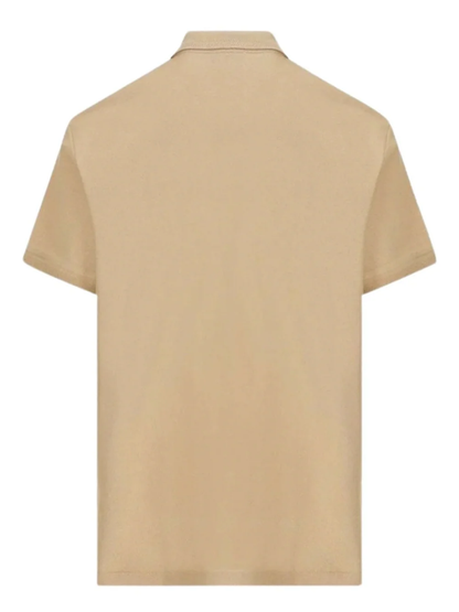 Burberry Branded Circle Logo Camel Beige Polo Shirt