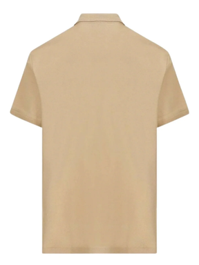 Burberry Branded Circle Logo Camel Beige Polo Shirt