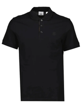 Burberry Branded Circle Logo Black Polo Shirt