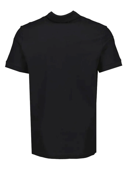 Burberry Branded Circle Logo Black Polo Shirt