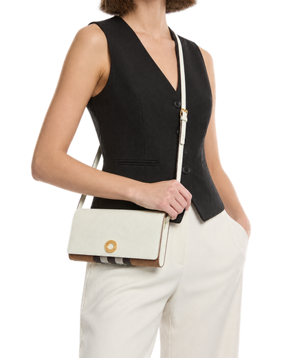 Burberry Check Canvas & Leather Crossbody